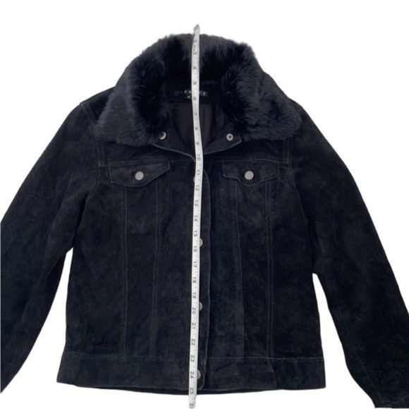 Theory Real Fur Leather Jacket - Picture 5 of 12